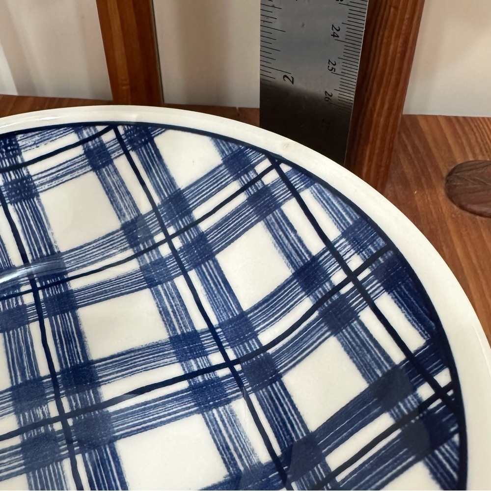 Set of 2 IKEA Churchill Blue Plaid Band Bowls Vintage Made in Great Britain - Picture 7 of 7
